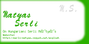 matyas serli business card